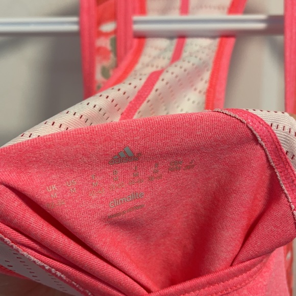 Adidas Climalite racer back pink tank top M - Picture 11 of 13